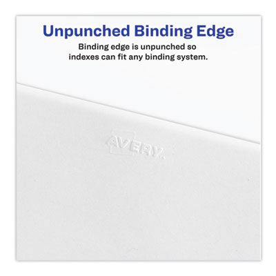 Preprinted Legal Exhibit Side Tab Index Dividers, Avery Style, 10-Tab, 73, 11 x 8.5, White, 25/Pack, (1073) - 01073 C2G