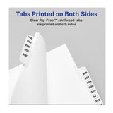 Preprinted Legal Exhibit Side Tab Index Dividers, Avery Style, 10-Tab, 73, 11 x 8.5, White, 25/Pack, (1073) - 01073 C2G
