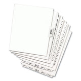 Preprinted Legal Exhibit Side Tab Index Dividers, Avery Style, 10-Tab, 73, 11 x 8.5, White, 25/Pack, (1073) - 01073 C2G