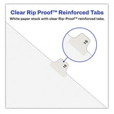 Preprinted Legal Exhibit Side Tab Index Dividers, Avery Style, 10-Tab, 73, 11 x 8.5, White, 25/Pack, (1073) - 01073 C2G