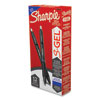 S-Gel High-Performance Gel Pen, Retractable, Medium 0.7 mm, Blue Ink, Black Barrel, Dozen - 2096152