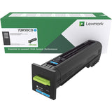 Lexmark Cyan Toner Cartridge Return Program Yield 8,000 Pages - 72K10C0