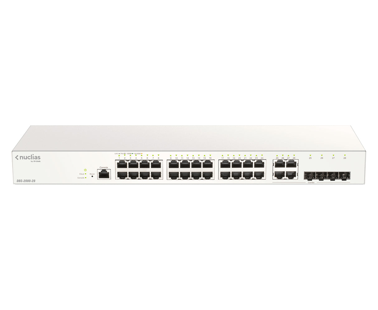 D-Link 28-Port Gigabit Nuclias Smart Managed Switch including 4x 1G Combo Ports - DBS-2000-28 D-LINK