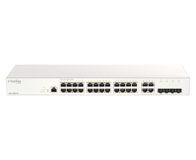 D-Link 28-Port Gigabit Nuclias Smart Managed Switch including 4x 1G Combo Ports - DBS-2000-28 D-LINK