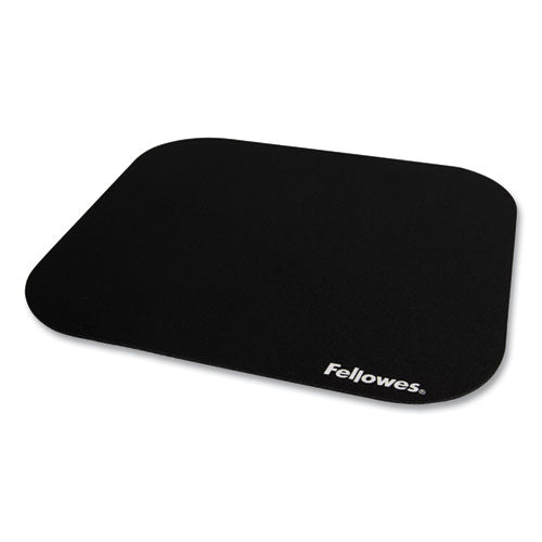 FELLOWES Polyester Mouse Pad, 9 x 8, Black - 58024
