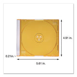 CD/DVD Slim Case, Assorted Colors, 50/Pack - 94178