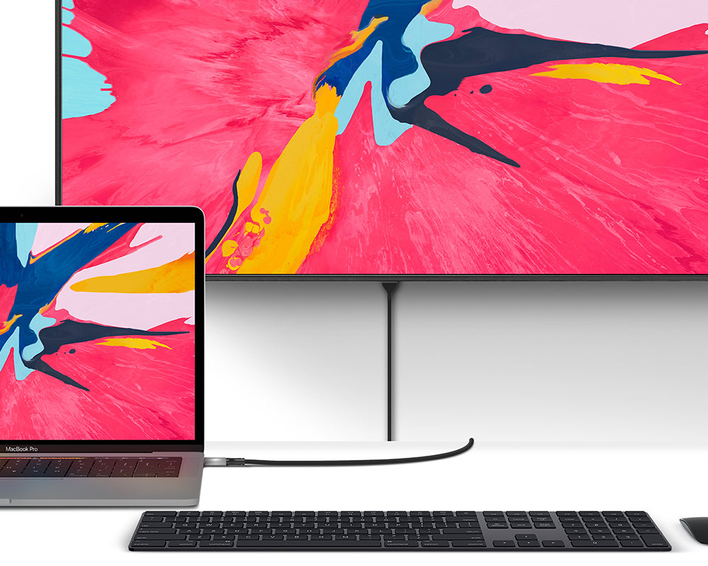 ALOGIC 2m Ultra USB-C (Male) to DP (Male) Cable - 4K @60Hz with LED (White) - Box Packaging