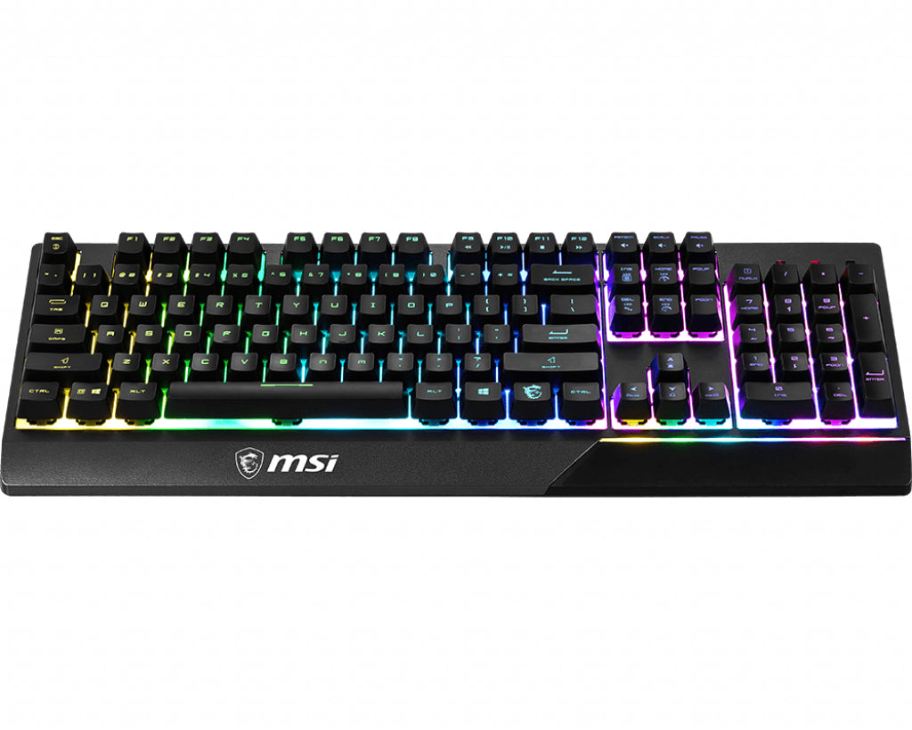 MSI VIGOR GK30 RGB MEMchanical Gaming Keyboard ' UK Layout, MECH. Membrane switches, 6-Zone RGB Lighting, RGB Mystic Light, water repellent keyboard design' - VIGORGK30