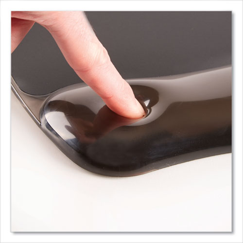 FELLOWES Gel Crystals Keyboard Wrist Rest, 18.5 x 2.25, Black - 9112201