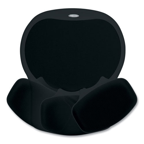 FELLOWES Easy Glide Gel Mouse Pad with Wrist Rest, 10 x 12, Black - 93730
