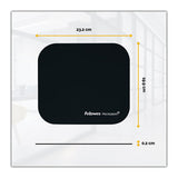 FELLOWES Mouse Pad with Microban Protection, 9 x 8, Black - 5933901
