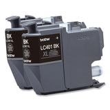 BROTHER  High-Yield Ink, 500 Page-Yield, Black, 2/Pack - LC401XL2PKS