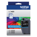 BROTHER  Ink, 200-Page-Yield, Cyan - LC401CS