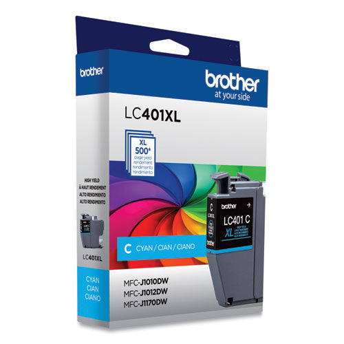 BROTHER  High-Yield Ink, 500 Page-Yield, Cyan - LC401XLCS