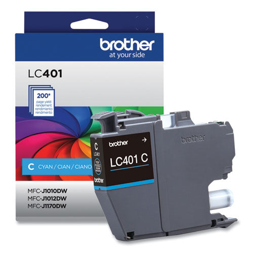 BROTHER  Ink, 200-Page-Yield, Cyan - LC401CS