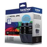 BROTHER  High-Yield Ink, 500 Page-Yield, Black, 2/Pack - LC401XL2PKS