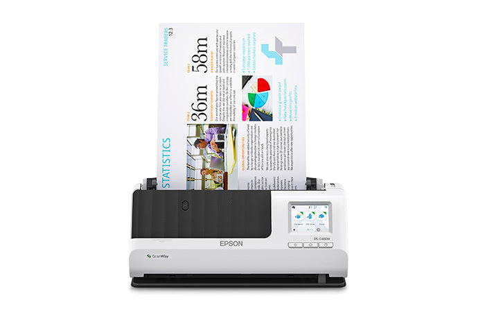 Epson DS-C480W Wireless Compact Desktop Document Scanner - B11B269202