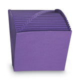 Heavy-Duty Indexed Expanding Open Top Color Files, 21 Sections, 1/21-Cut Tabs, Letter Size, Purple - 70721