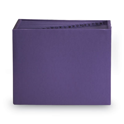 Heavy-Duty Indexed Expanding Open Top Color Files, 21 Sections, 1/21-Cut Tabs, Letter Size, Purple - 70721