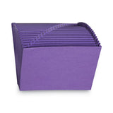 Heavy-Duty Indexed Expanding Open Top Color Files, 21 Sections, 1/21-Cut Tabs, Letter Size, Purple - 70721