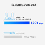 TP-Link Archer AX1500 Dual-Band Wi-Fi 6 Router, Black - ARCHER AX10