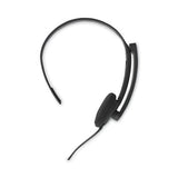Mono Headset with Microphone and In-Line Remote, Black - 70722
