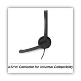 Mono Headset with Microphone and In-Line Remote, Black - 70722