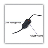 Mono Headset with Microphone and In-Line Remote, Black - 70722