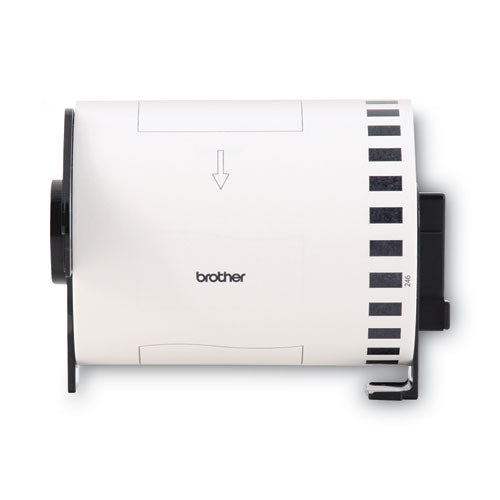BROTHER  Label Tape, 4.07" x 100 ft, Black on White - DK2246