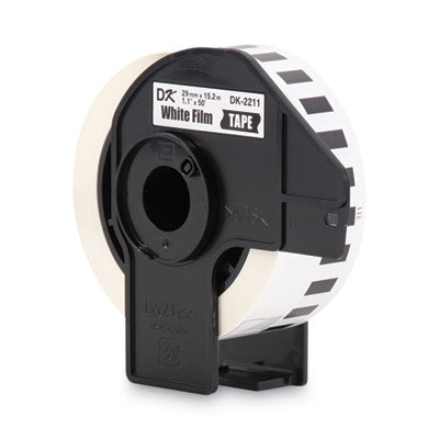 Continuous Film Label Tape, 1.1" x 50 ft Roll, White - DK2211