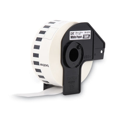 Continuous Paper Label Tape, 1.1" x 100 ft Roll, White - DK2210