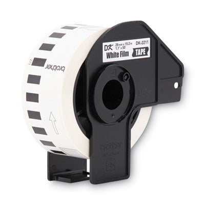 Continuous Film Label Tape, 1.1" x 50 ft Roll, White - DK2211