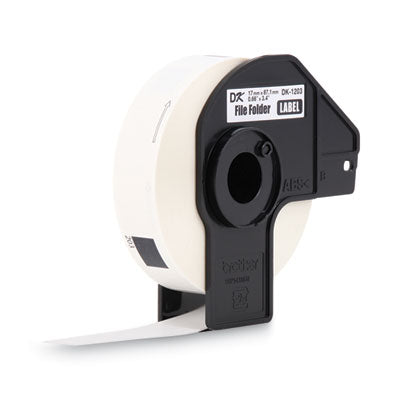 Die-Cut File Folder Labels, 0.66" x 3.4", White, 300 Labels/Roll - DK1203