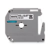 M Series Tape Cartridge for P-Touch Labelers, 0.47" x 26.2 ft, Black on White - M231