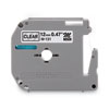 M Series Tape Cartridge for P-Touch Labelers, 0.47" x 26.2 ft, Black on Clear - M131