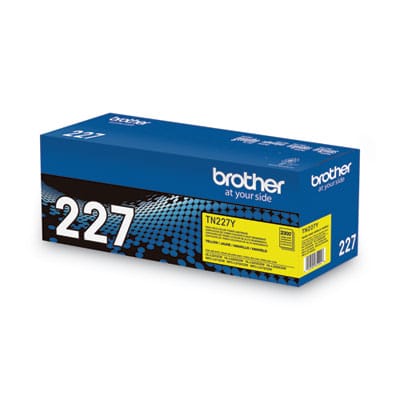 BROTHER Printer Consumables TN227Y High-Yield Toner, 2,300 Page-Yield, Yellow - TN227Y