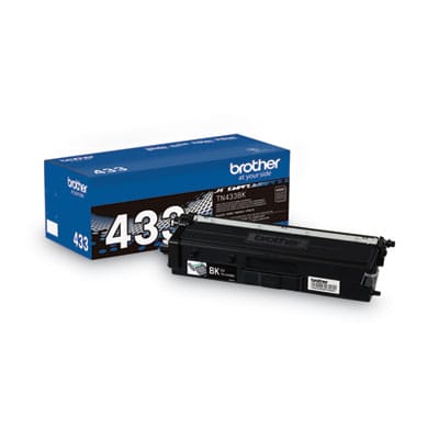 BROTHER Printer Consumables TN433BK High-Yield Toner, 4,500 Page-Yield, Black - TN433BK