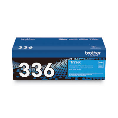 TN336C High-Yield Toner, 3,500 Page-Yield, Cyan - TN336C