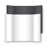 Two Cool Tri-Fold Poster Board, 36 x 48, Black/White, 6/Carton - 27135 C2G