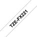 Brother Black Ink on White Flexible ID Label (0.35" x 26.2') - TZEFX221
