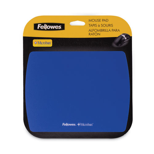 FELLOWES Ultra Thin Mouse Pad with Microban Protection, 9 x 7, Sapphire Blue - 5908001