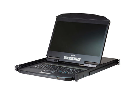 ATEN CL3116NX rack console 47 cm (18.5") 1366 x 768 pixels Metal, Plastic Black 1U - CL3116NX ATEN