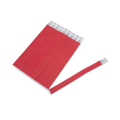 FELLOWES Crowd Management Wristbands, Sequentially Numbered, 9.75" x 0.75", Red, 500/Pack - 75510