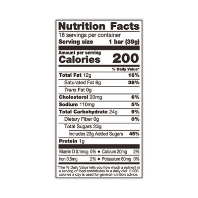 Candy Bar, 1.4 oz Bar, 18/Carton - 37105