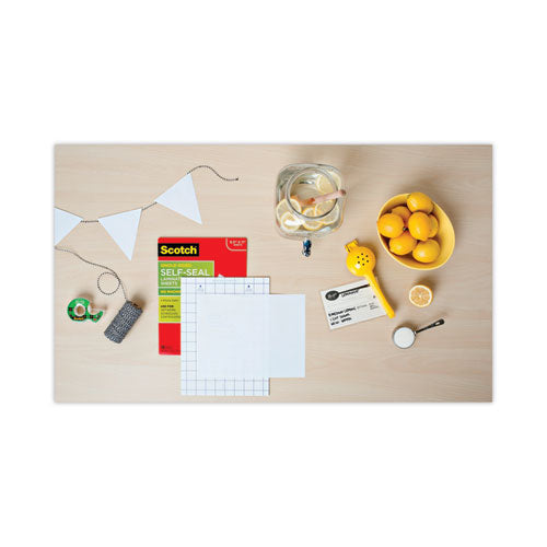 3M Self-Sealing Laminating Sheets, 6 mil, 9.06" x 11.63", Gloss Clear, 10/Pack - LS854SS-10
