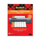 3M Laminating Pouches, 3 mil, 9" x 11.5", Gloss Clear, 100/Pack - TP3854-100