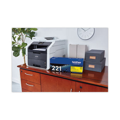 TN221Y Toner, 1,400 Page-Yield, Yellow - TN221Y