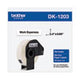 Die-Cut File Folder Labels, 0.66" x 3.4", White, 300 Labels/Roll - DK1203