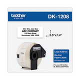 Die-Cut Address Labels, 1.4" x 3.5", White, 400 Labels/Roll - DK1208