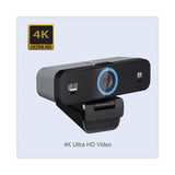 Cybertrack K4 4K ULTRA HD Fixed Focus USB Webcam, 3840 pixels x 2160 pixels, Black - CyberTrack K4